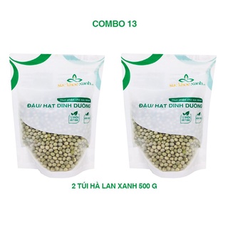 Combo 2 Túi Đậu Hà lan xanh nguyên hạt Sức Khỏe Xanh - 500g/túi - Nhập khẩu Canada chính hãng
