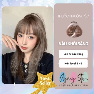 Thuốc Nhuộm Tóc Nâu Khói Sáng Không Tẩy Tại Nhà Chính Hãng AYMY