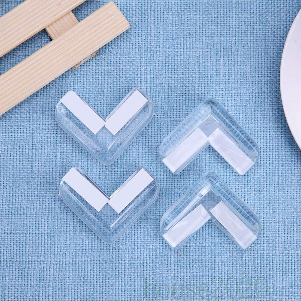 Set 4 Miếng Bọc Cạnh Bàn Bằng Pvc Trong Suốt Chống Va Chạm Bảo Vệ An Toàn Cho Bé 2020