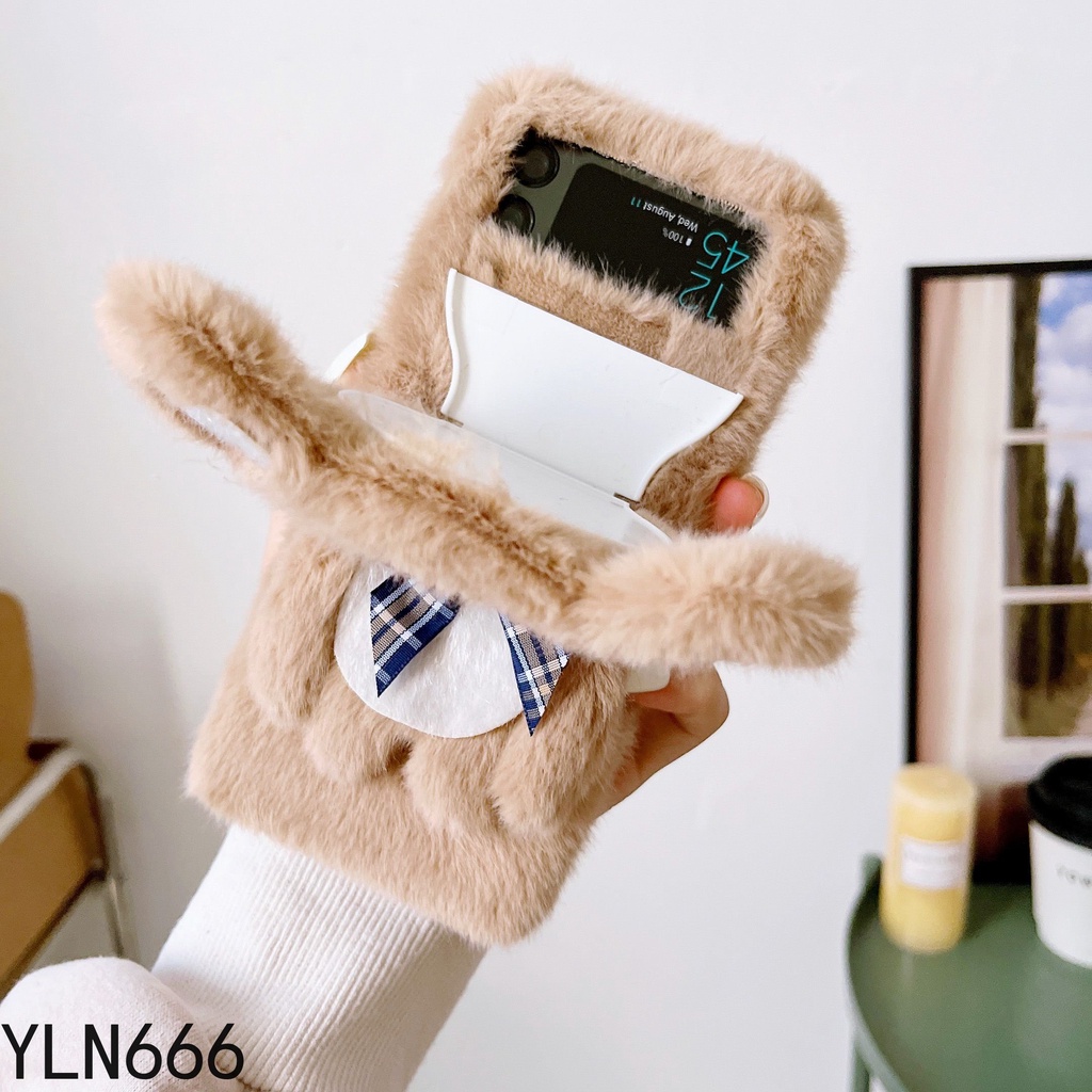 Ốp Điện Thoại Lông Nhung 3D Thời Trang Cho Samsung Galaxy Z Flip 3 5G Galaxy Z Flip 4 3 2 1 Z Flip4