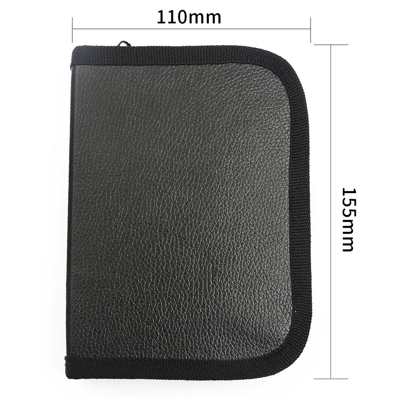 Bộ 8 phụ kiện có kiềm và kéo đính hạt làm đồ trang sức DIY có túi đựng màu đen 155x110x35mm