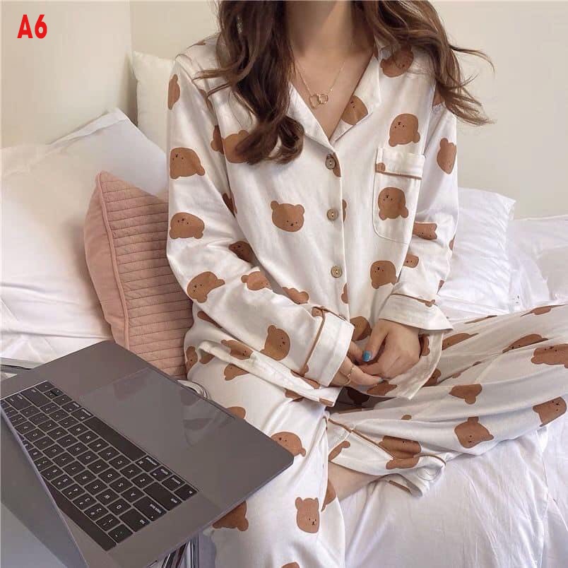 [FREE SHIP] Bộ Đồ Ngủ Pijama 💖 Bộ Lụa KaTe Tay Dài Quần Dài Cao Cấp [Ảnh Thật] [Siêu Đẹp] | BigBuy360 - bigbuy360.vn