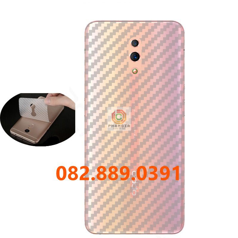 Miếng dán mặt lưng skin carbon Oppo Reno 10X Zoom/ Reno 6.6