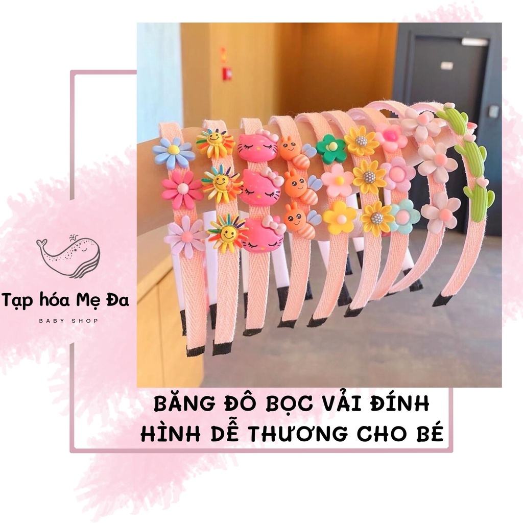 Băng đô cài tóc nơ vải caro nhiều màu phong cách Hàn Quốc đáng yêu cho bé gái