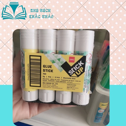 Hồ khô deli 7101 dễ dính,chắc chăn dùng để dán giấy thủ công.