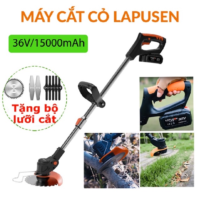 Máy cắt cỏ, tỉa cành cầm tay LAPUSEN pin khủng 15 cell, Hàng nhập khẩu cao cấp