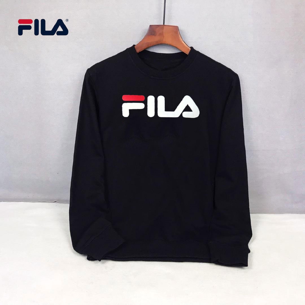 Áo Nỉ Tay Dài Cổ Tròn In Chữ Fila Thời Trang Xuân Thu Cho Nam Size M-5Xl