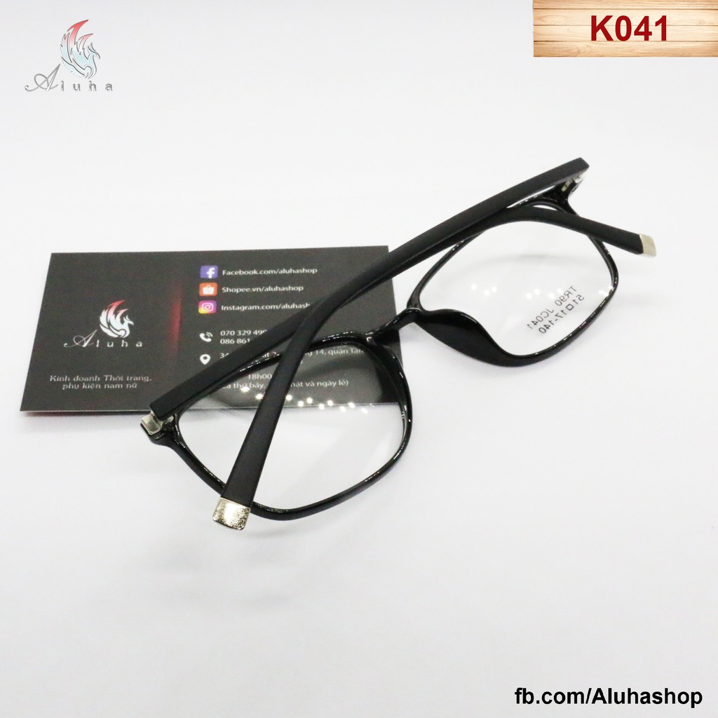 Gọng kính nhựa TR90 cao cấp kiểu dáng classic tinh tế - K041 - Aluha