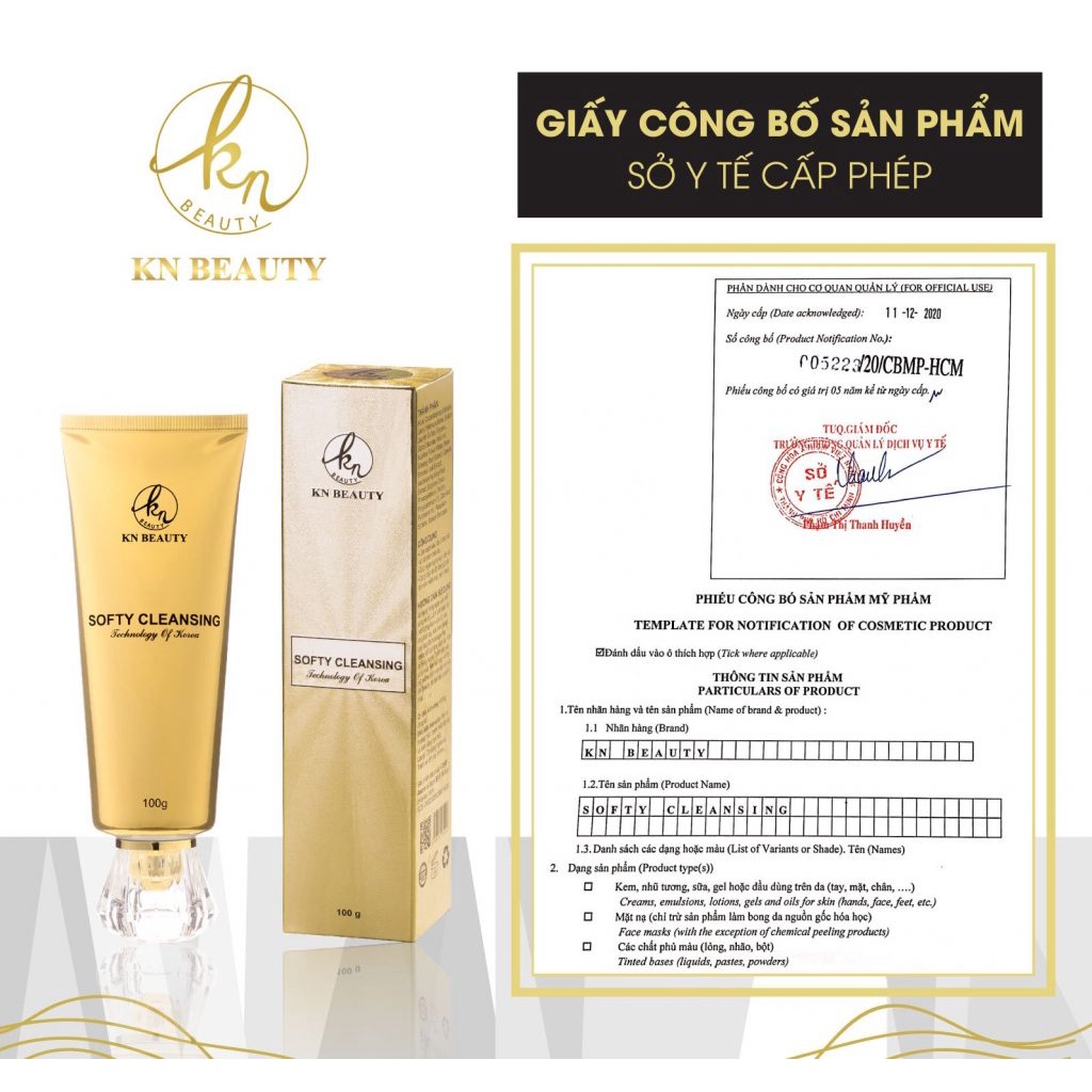 Sữa Rửa Mặt KN Beauty giữ ẩm cho da Softy Cleansing 100g