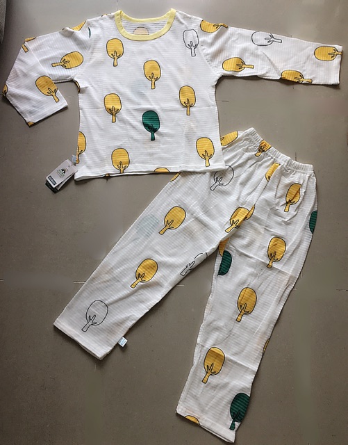 Bộ thun dài, cotton sợi tre 100%, chất siêu mát