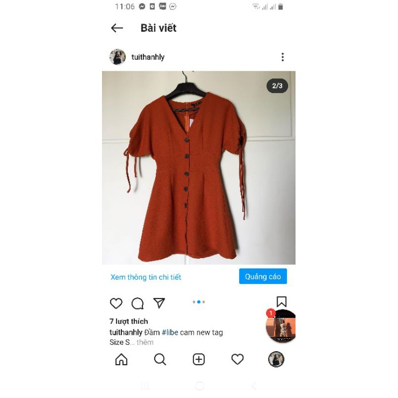 Đầm libe new tag size S