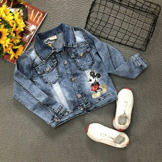 Áo khoác jeans sđ mẹ và bé, áo khoác jeans đẹp cho bé