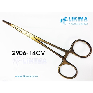 Pen kẹp cong 14cm, thân vàng – 2906-14cv likima