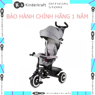 [ TP.HCM FREESHIP & LẮP RÁP ] Xe đạp 3 bánh cho bé 2 chiều có cần đẩy ASTON KINDER màu ghi [ BẢO HÀNH 1 NĂM ]