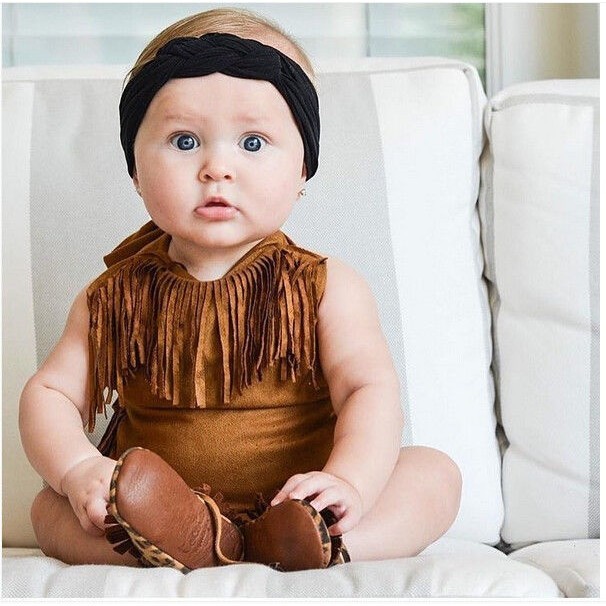 ❤XZQ-Newborn Baby Girl Tassels Romper Jumpsuit Bodysuit Kid Clothes Outfit Sunsuit Hot Sale