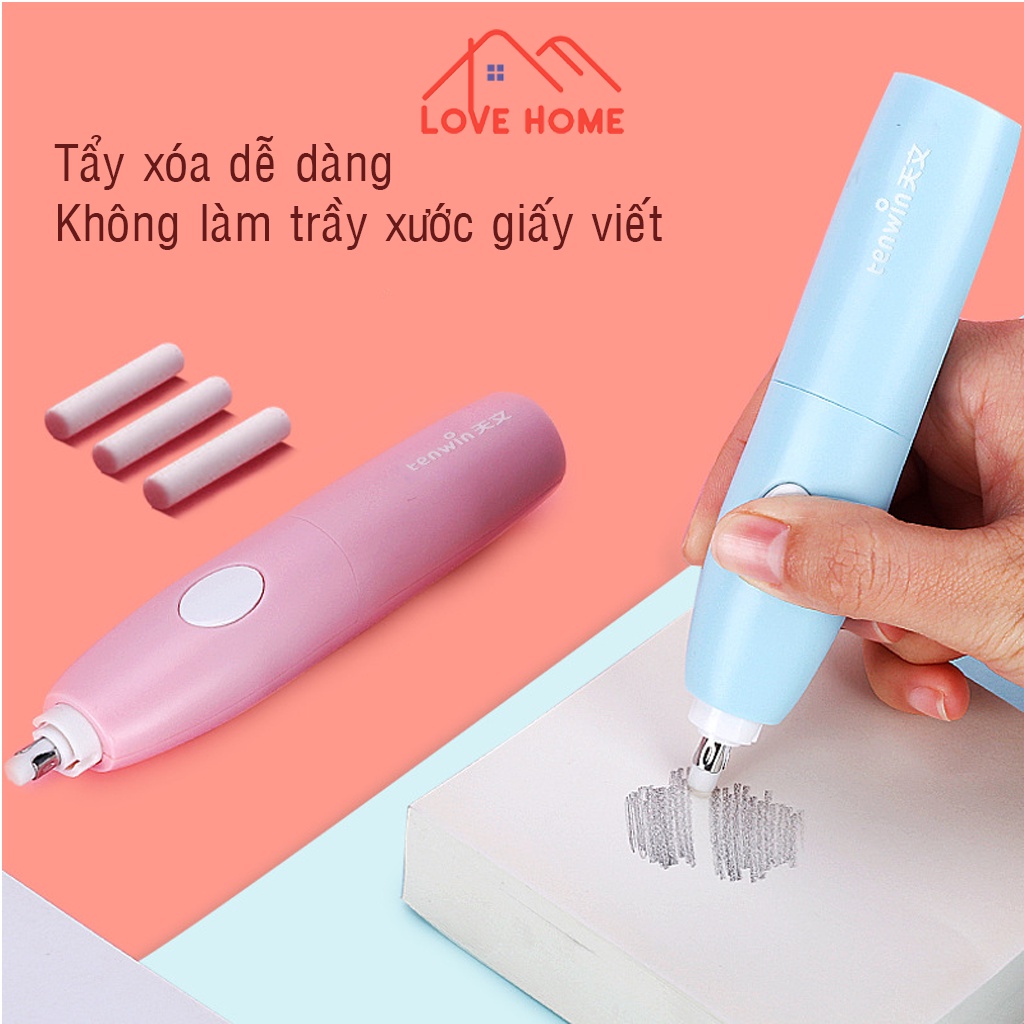 Bộ Gọt Bút Chì Chạy Pin - Tự Chuốt Bút - Bộ Đồ Dùng Học Tập Tiện Lợi Thích Hợp Cho Bé Mẫu Giáo Lớn, Tiểu Học