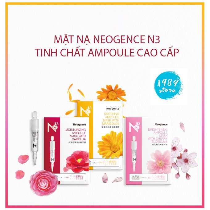 Hạn Dùng T4/22 Mặt Nạ Neogence N3 Tinh Chất Ampoule Cao Cấp 1 Miếng Lẻ