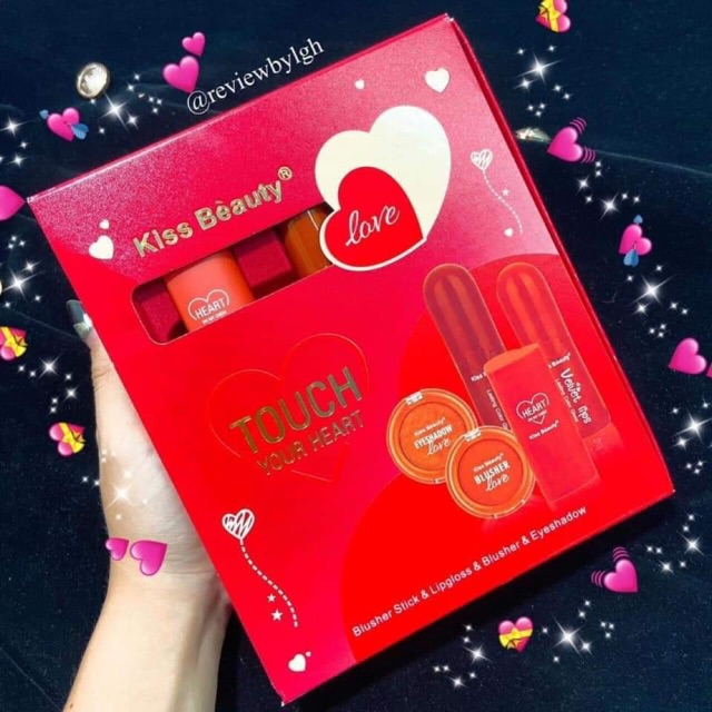 Set trang điểm kiss beauty 4 món