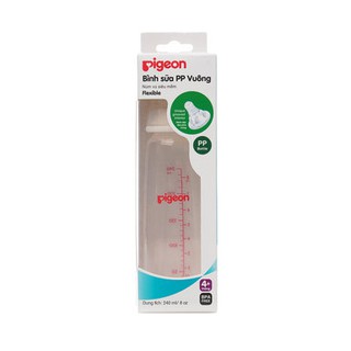 BÌNH SỮA PP VUÔNG PIGEON 120ML/240ML NHẬP KHẨU CHÍNH HÃNG MẪU MỚI