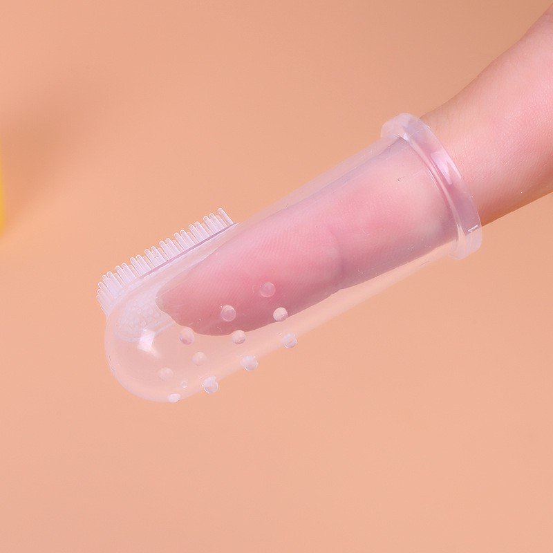 RƠ LƯỠI SILICONE XỎ NGÓN CÓ HỘP ĐỰNG cho bé