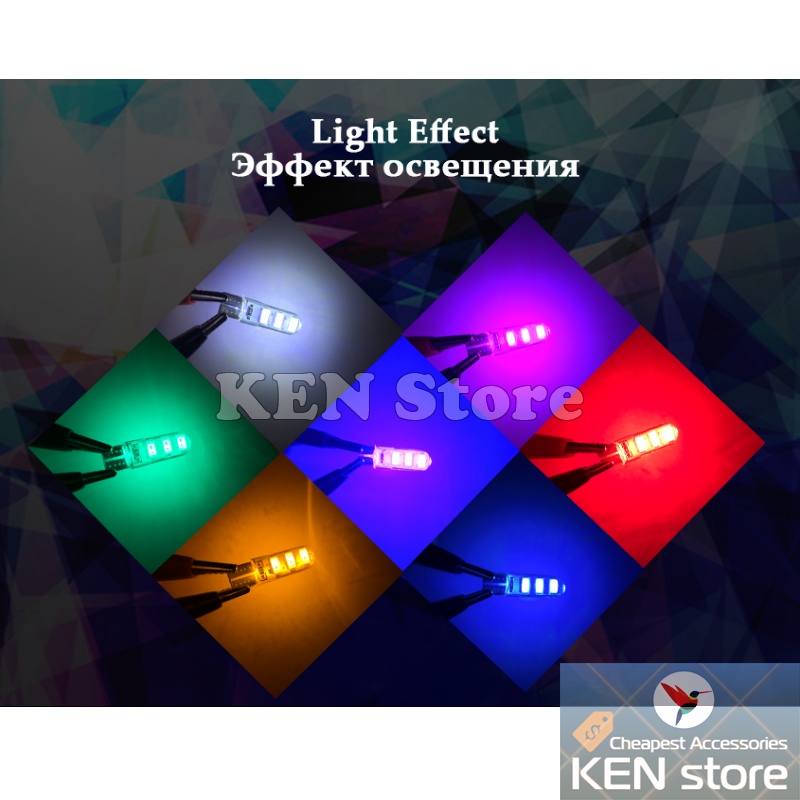 Bóng LED T10 đèn xi nhan, đèn demi 6 chip smd