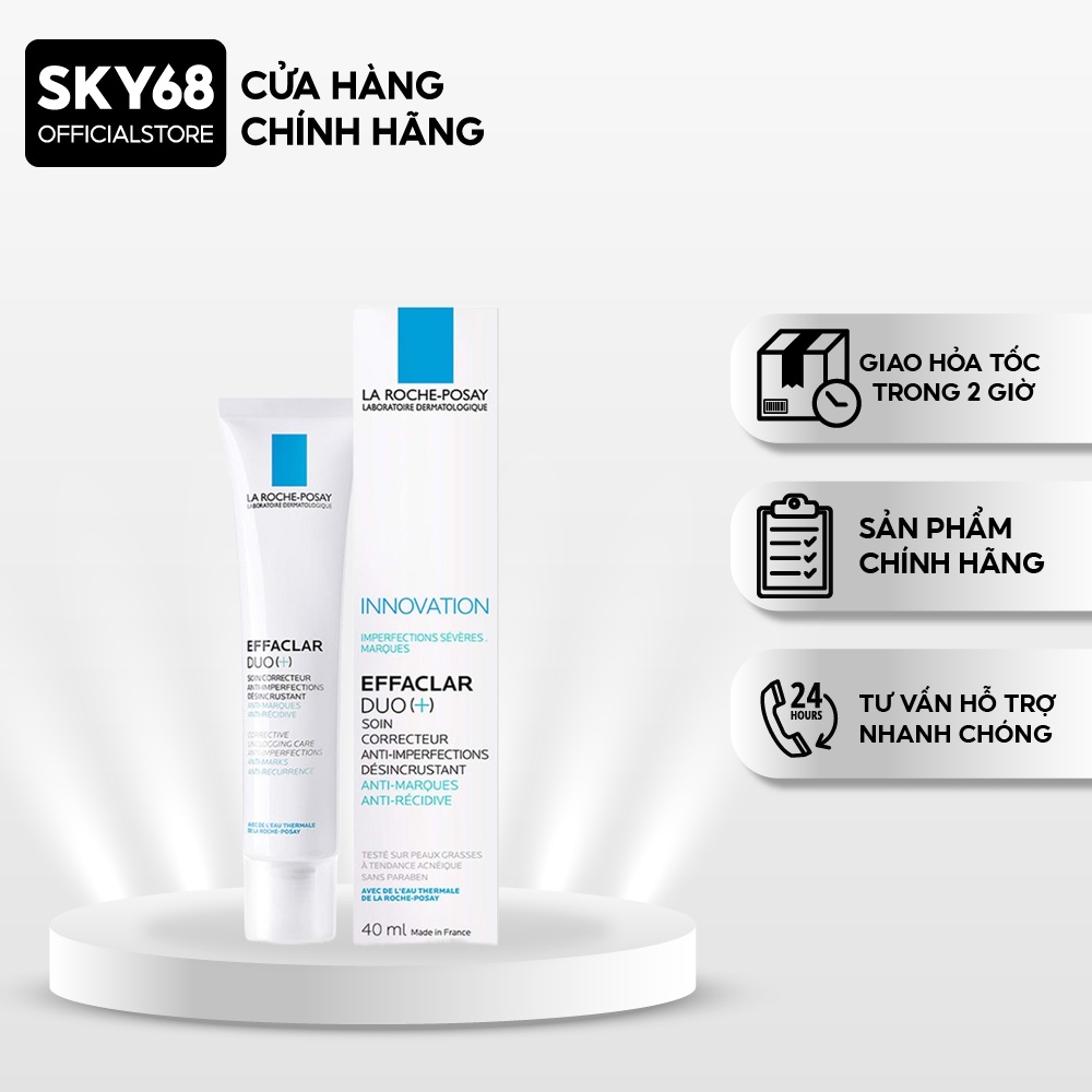 Kem dưỡng da thông thoáng lỗ chân lông ngừa thâm và mụn La RochePosay Effaclar Duo+ 40ml