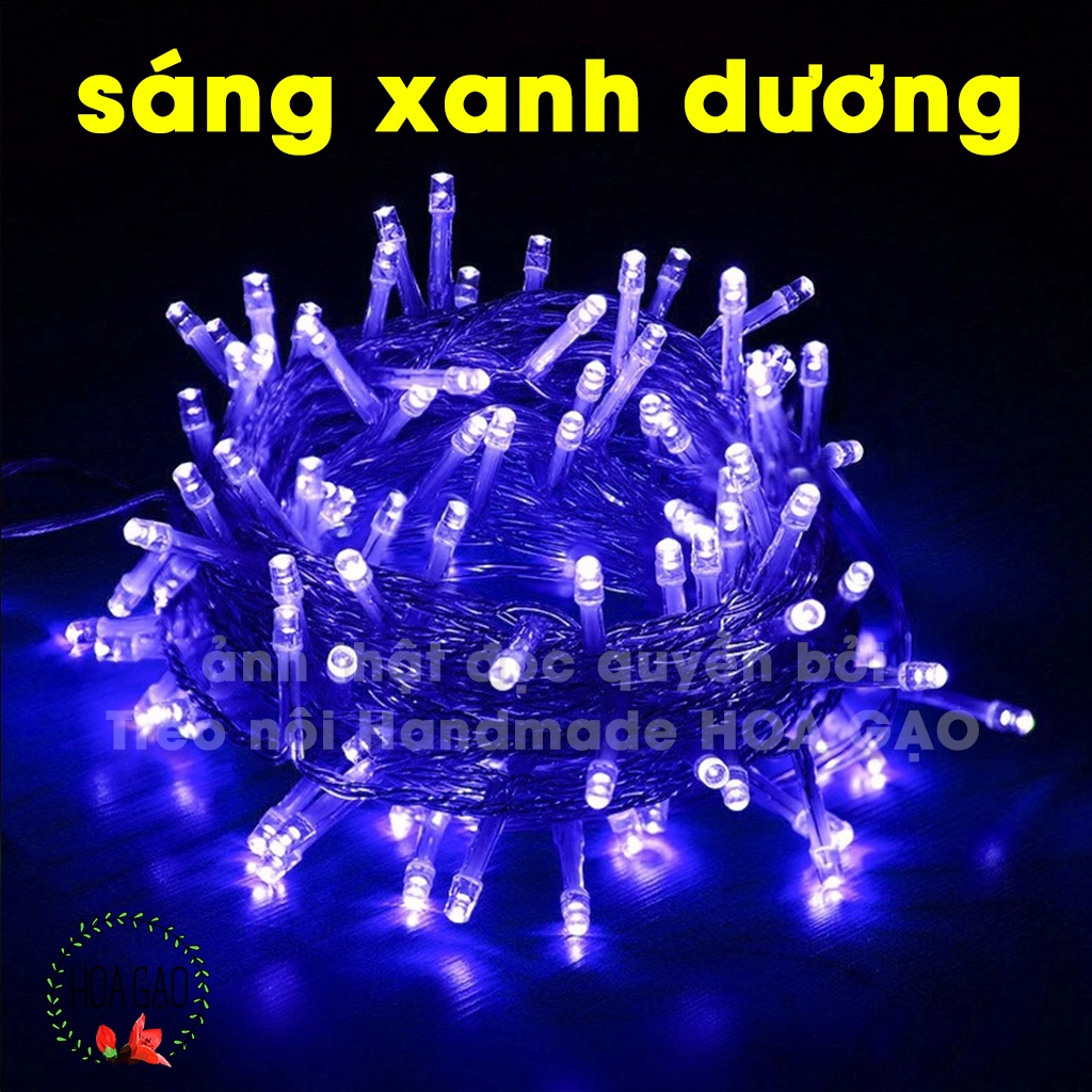 Dây đèn led trang trí phòng ngủ decor noel Tết 10m HOA GẠO GDLK nối dây được, chịu nước LOẠI TỐT không chớp nháy