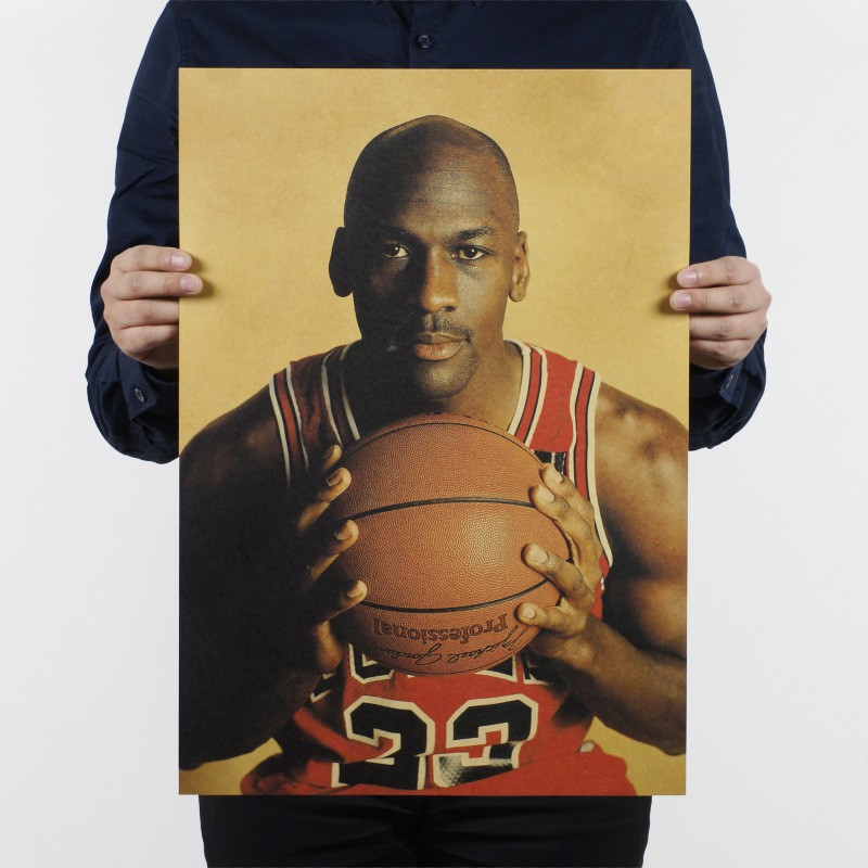 Tranh Treo Tường Hình Ngôi Sao Bóng Rổ Nba Kirby James Jordan Kích Thước 51x35.5cm