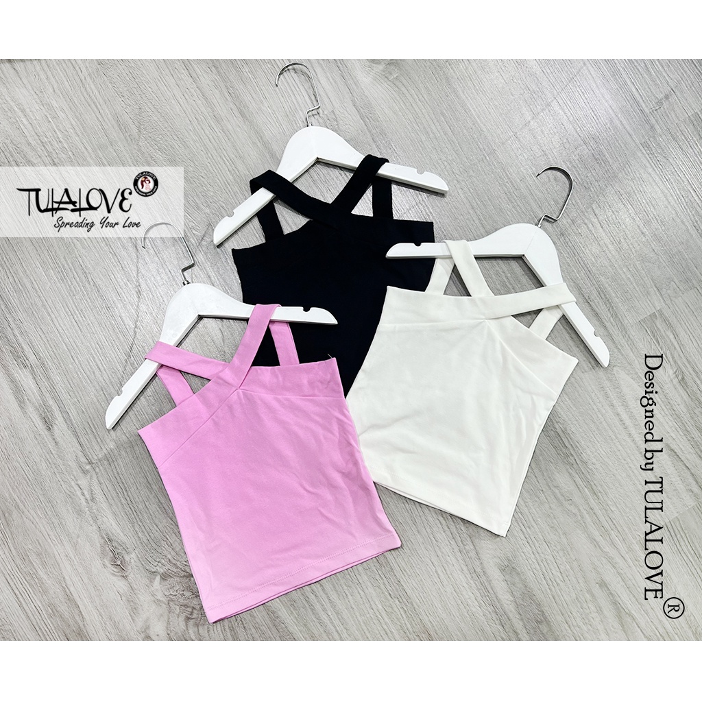 Áo Bé Gái 2 Dây Chéo, Quần Short Bé Gái Phối Set Cực Sành Điệu, Set Bé Gái Tulalove