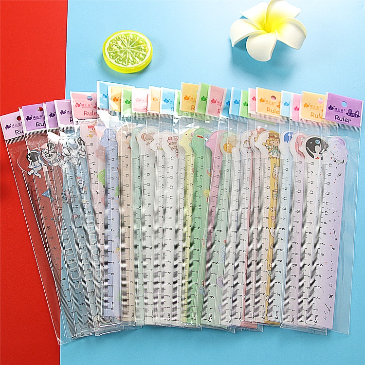 Thước kẻ cứng hoạt hình dễ thương đồ dùng học sinh