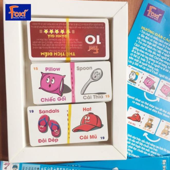 FlashCard-Thẻ Domino Mầm Non Foxi Song Ngữ Anh Việt-Phát huy sự nhanh nhẹn-Đọc và phát âm nhanh