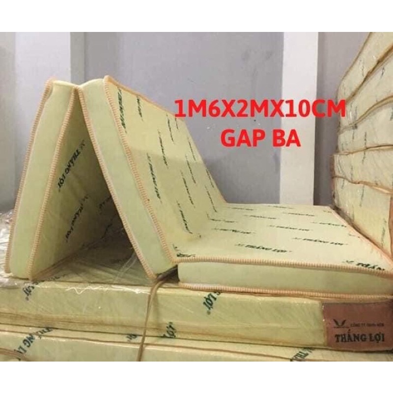 Nệm gấp 3 gấp 2 cao su non THẮNG LỢI giá rẻ đủ size quà 7 món. Miễn phí giao hàng HCM