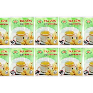 Combo 10 gói trà gừng hoà tan Super Ginger Tea 400g