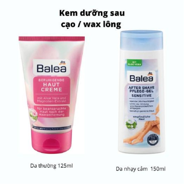 Kem dưỡng sau wax sau tẩy lông Balea  Đức