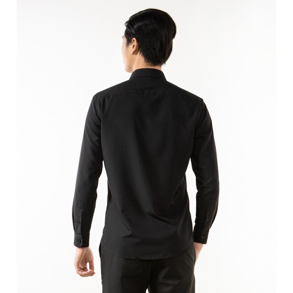 Áo sơ mi nam form rộng dài tay chất lụa đẹp Hamino dáng thời trang công sở Hàn Quốc màu trắng đen A2  ༷
