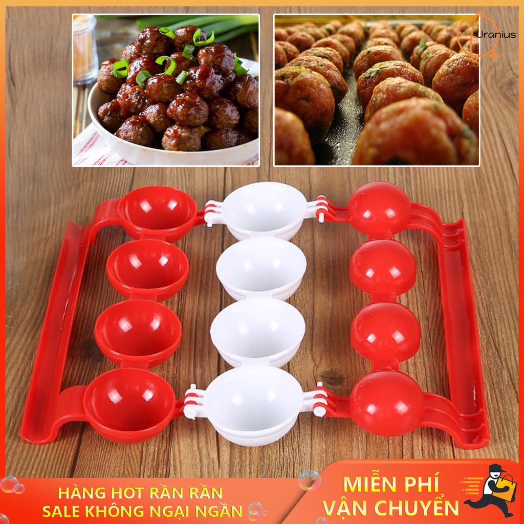 Khuôn làm thịt viên, Bộ 4 dụng cụ làm thịt viên Stuffed Ball Maker, Thiết kế thông minh, Tiện dụng, Sử dụng dễ dàng