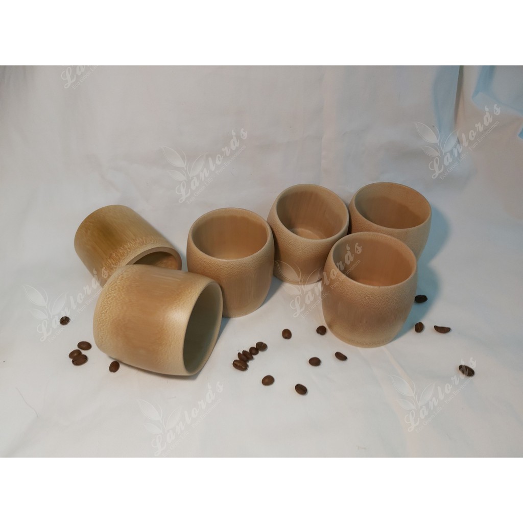 Cốc tre không quai size mũm mỉm cao 8cm