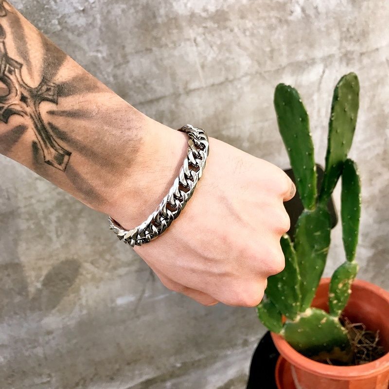 Vòng Tay Thép Titan Màu Trơn Phong Cách Hiphop