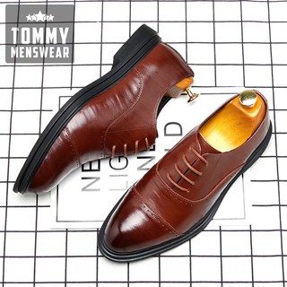 Giày Oxford Nam Da Bò - TẶNG TẤT - Giày Tây Nam Đẹp Mạnh Mẽ Cá Tính GD91