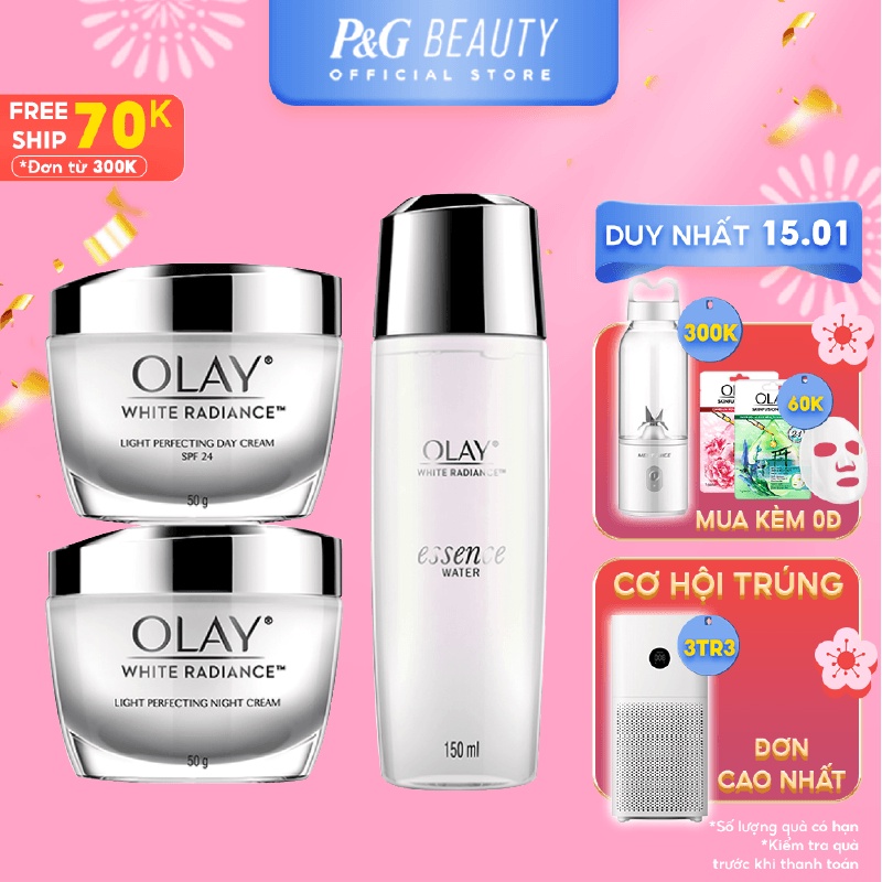 Combo 3 Kem dưỡng ngày + Đêm 50G + Nước Tinh Chất Ngăn Ngừa Lão Hóa WR 150 ml