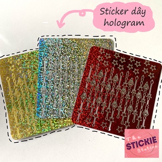 [XẢ KHO CỰC RẺ] Sticker Dây Hologram Lấp Lánh Trang Trí Toploader - Hình Dán Trang Trí Toploader