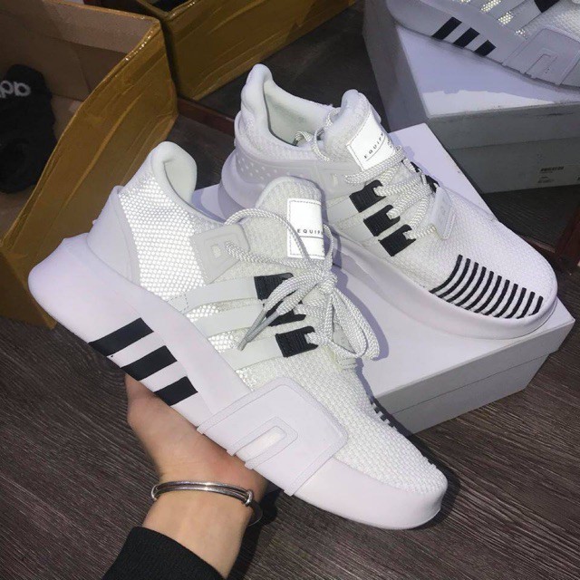 [ xả kho ] MiD  Giày EQT trắng phản quang