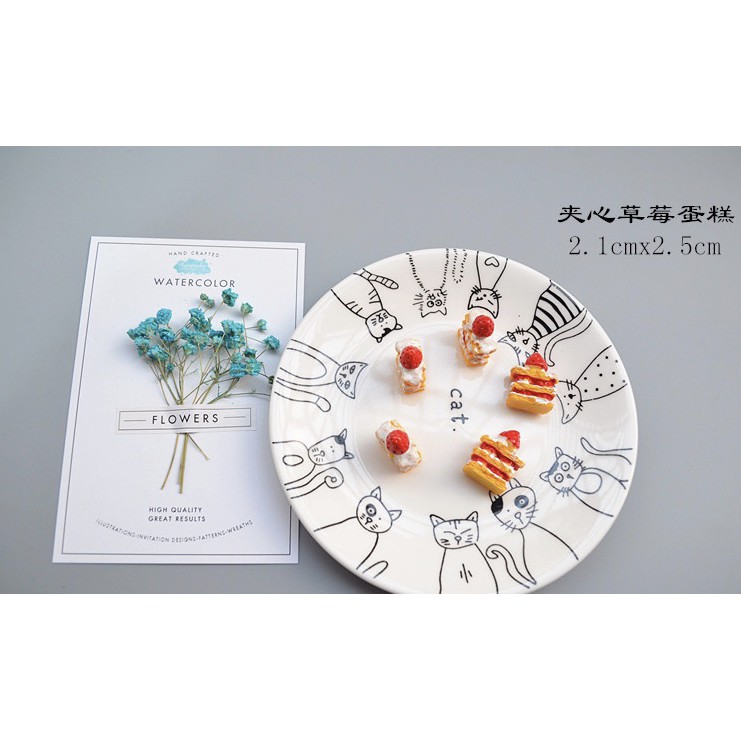 Charm (C47) slime/ Dụng Cụ Charm Trang Trí [Ko Keo &amp; Nút] Hình Bánh Kem (2.1 x 2.5 cm)