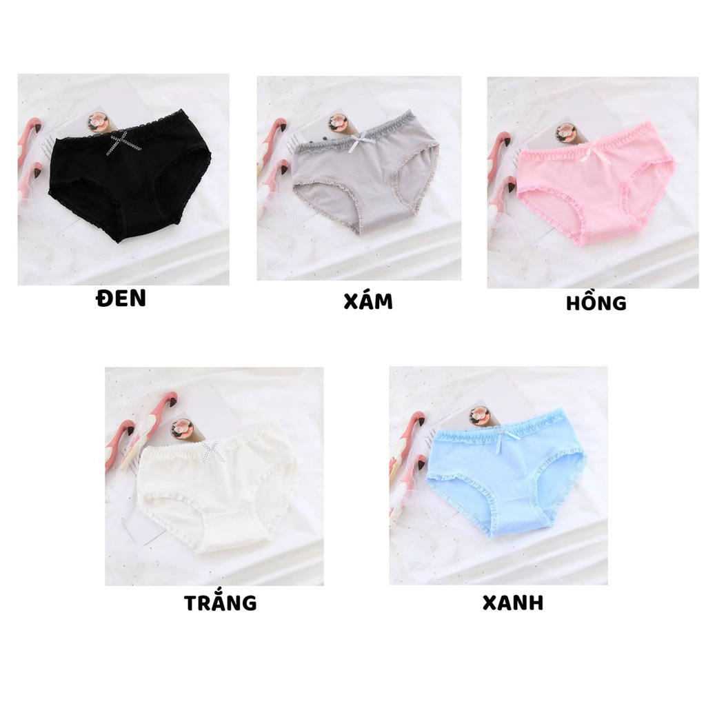 Quần Lót Nữ - Quần Lót Nữ Cotton kháng khuẩn mềm mại viền bèo điệu đà DAN STORE MÃ 029