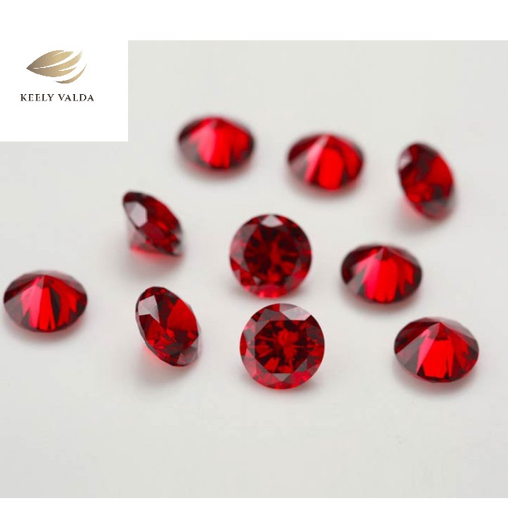 Sỉ Đá Cubic Zirconia  loại 5A Đỏ - Kim cương nhân tạo Siêu Cứng Thụy Sỹ