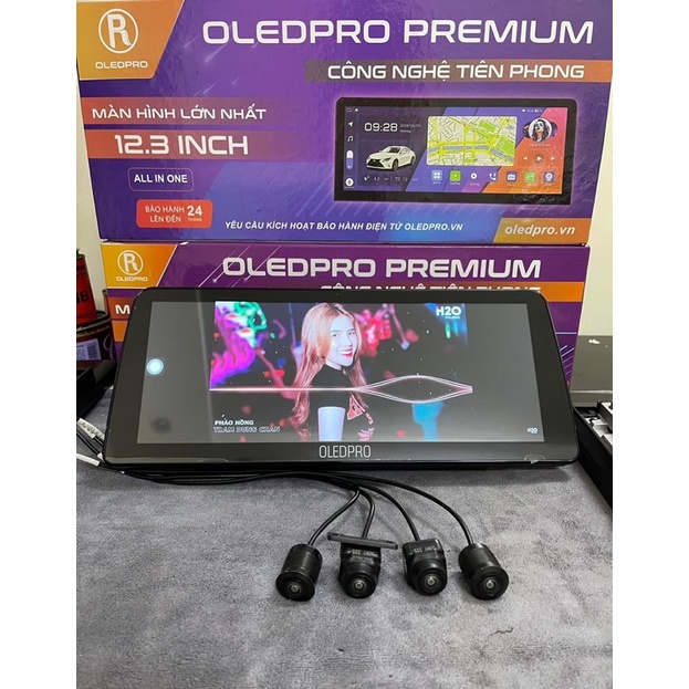 Màn Hình Android OLEDPRO Premium 12.3 inch liền cam 360 New 2022 Chính hãng