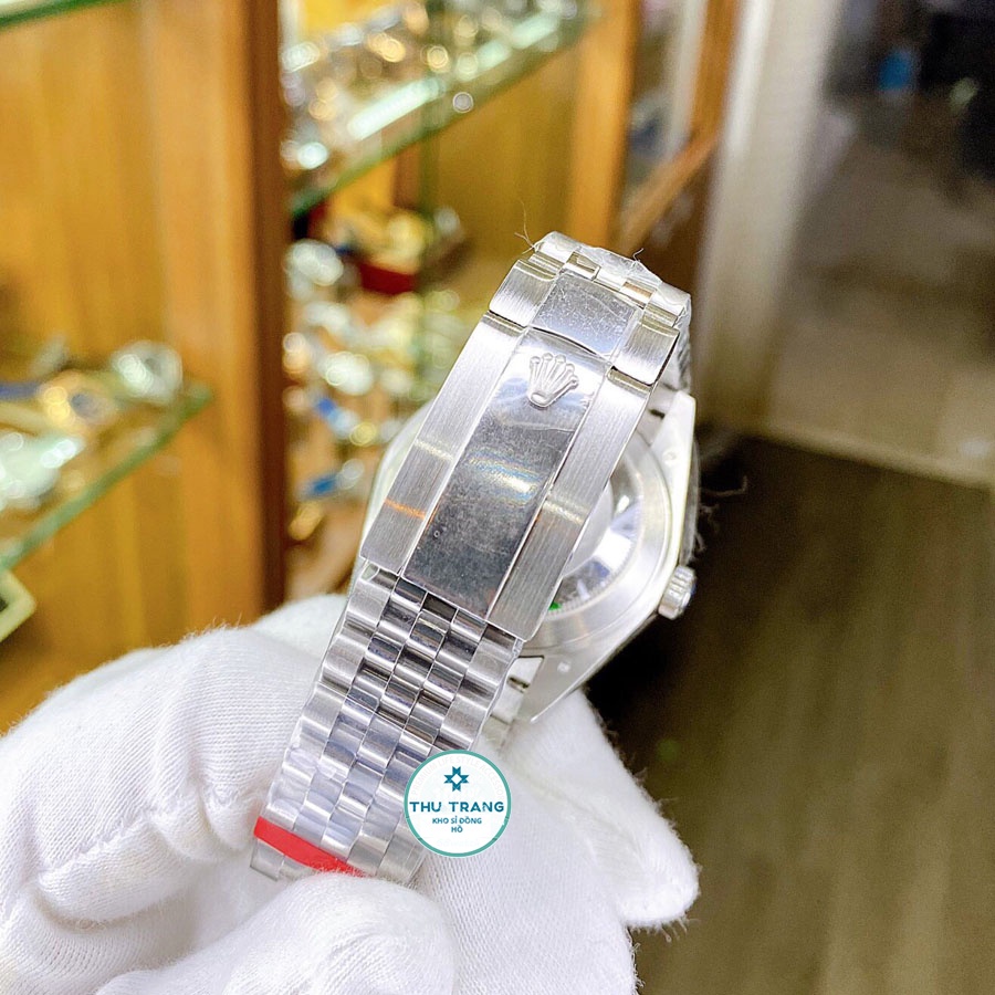 Đồng hồ nam Rolex cơ Automatic máy nhật mẫu mặt trắng dây thép trắng size 39-40mm