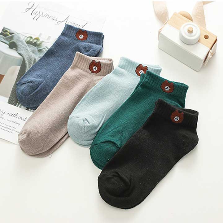 [siêu rẻ] Set tất gấu TG01 10 đôi freesize bền, đẹp dành cho cả nam và nữ