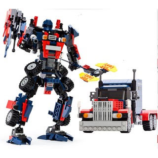 Đồ chơi xếp hình lắp ráp 2 trong 1 Robot biến dạng đầu máy kéo