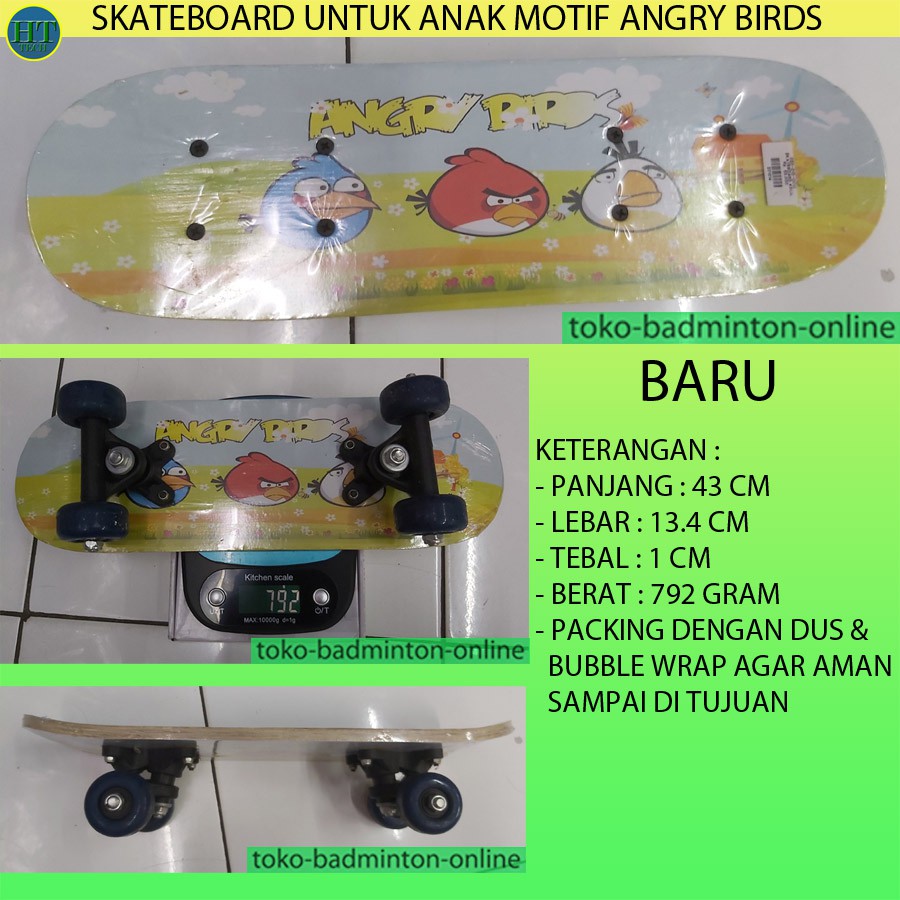 Mới Ván Trượt Skateboard Hình Angry Birds Dễ Thương Cho Bé